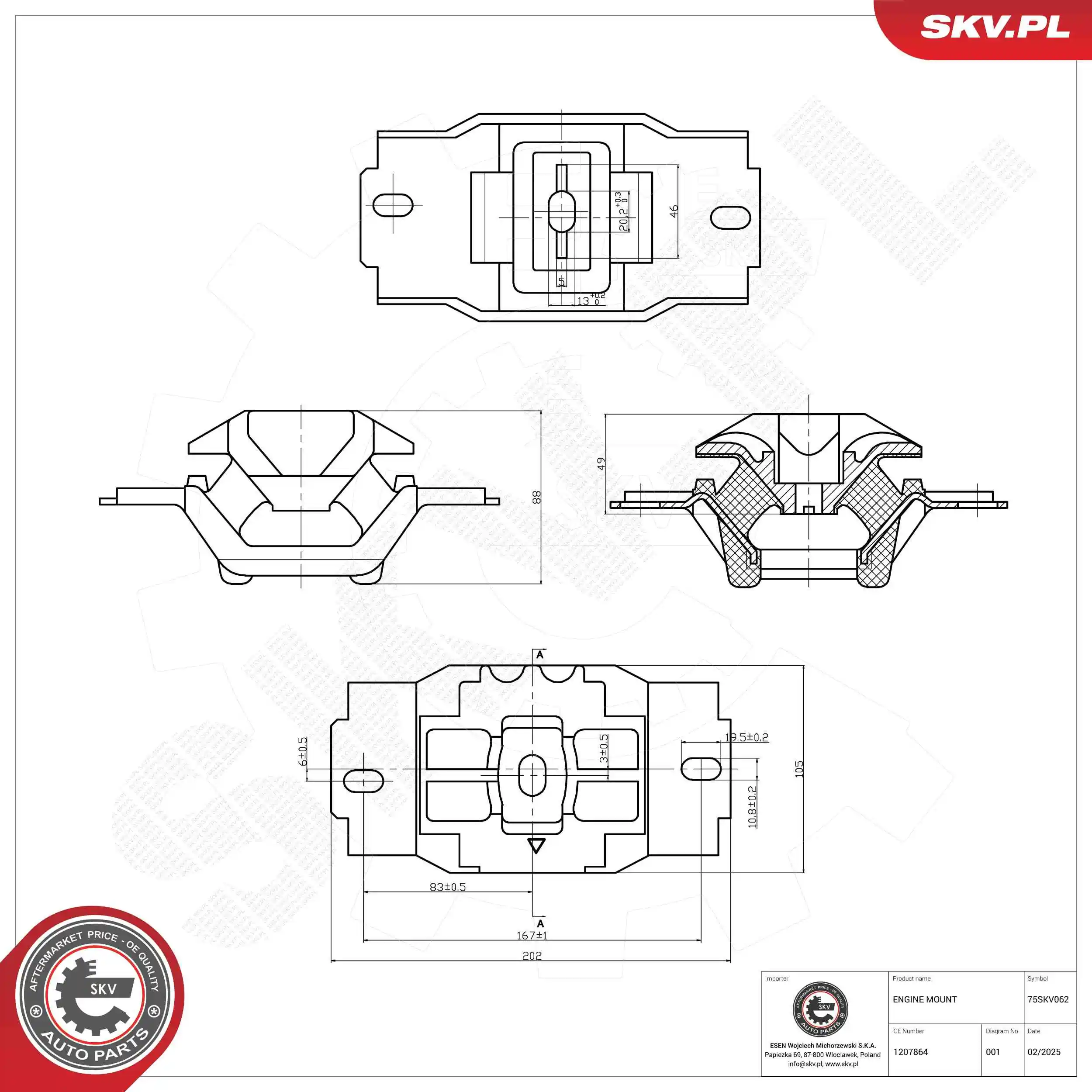 Mounting, engine